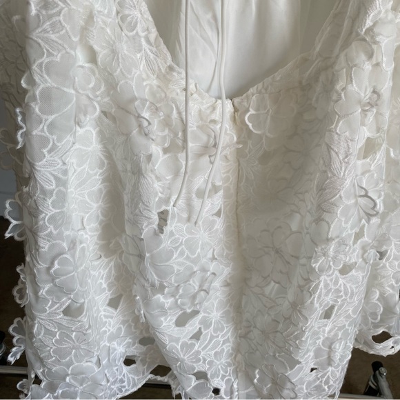 $230 NWT White For Love And Lemons “Leighton” Mini Dress Sz 2X - Picture 11 of 12